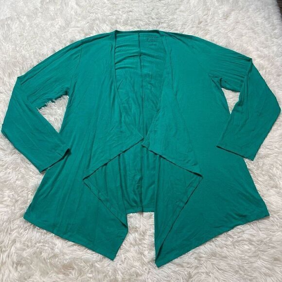 TORRID Super Soft Teal Drape Open Front Cardigan Plus Size 2X Stretchy - Picture 9 of 9